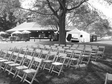 Tent Setup for Trump Winery Outside Wedding Ceremony