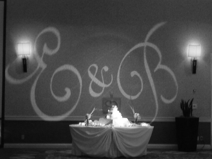 Monogram Projection for Wedding at Omni Hotel